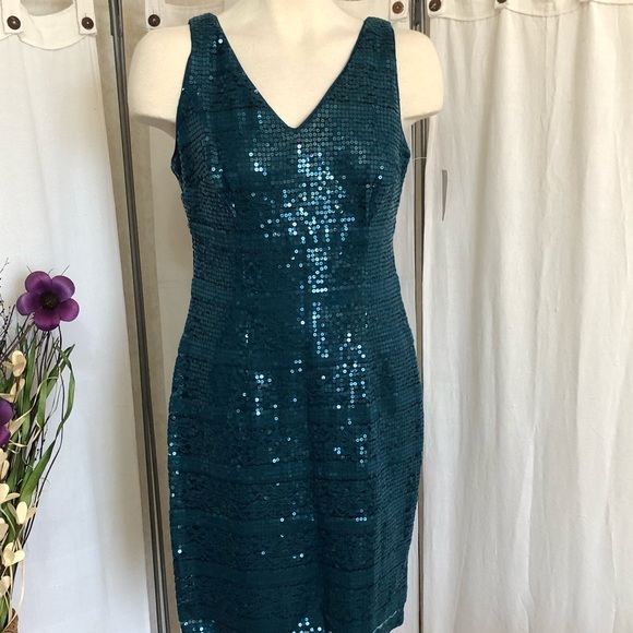 Sears Dresses & Skirts - Sequined Teal Dress